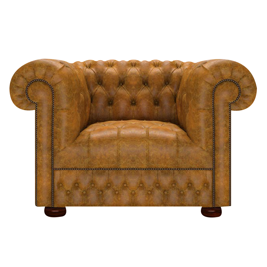 Cromwell Chesterfield Fåtölj Tudor Mustard