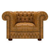 Cromwell Chesterfield Fåtölj Tudor Mustard