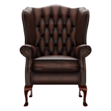 Gladstone Chesterfield Fåtölj Antique Brown