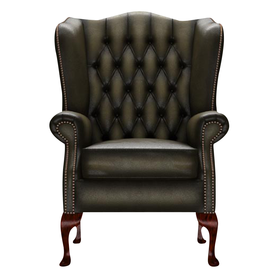 Gladstone Chesterfield Fåtölj Antique Olive