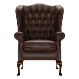 Gladstone Chesterfield Fåtölj Tudor Mahogany