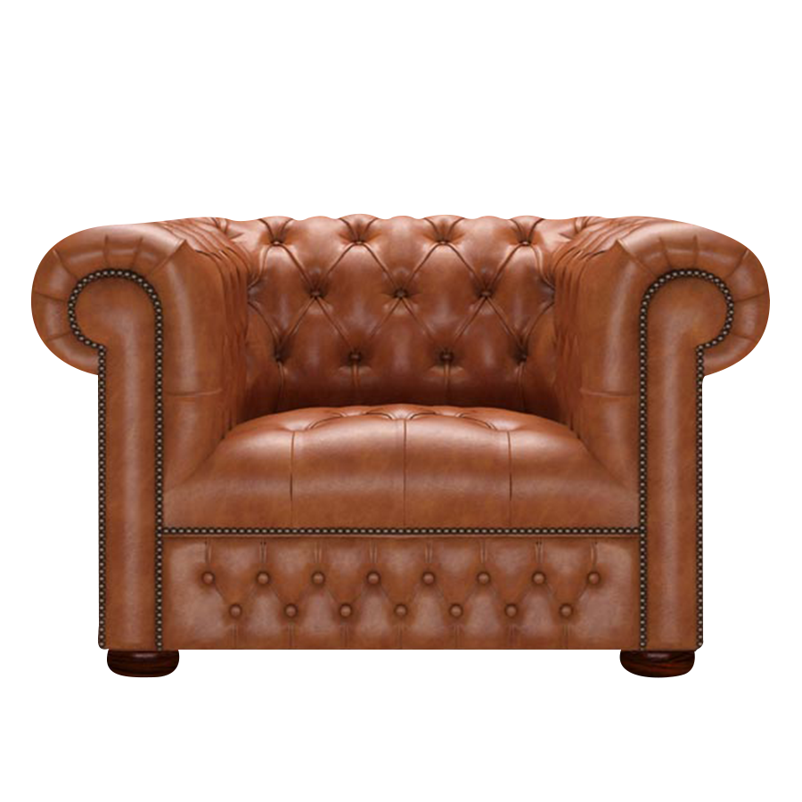Linwood Chesterfield Fåtölj Old English Bruciato