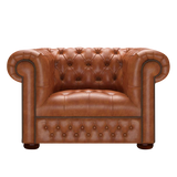 Linwood Chesterfield Fåtölj Old English Bruciato
