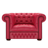 Linwood Chesterfield Fåtölj Shelly Flame Red