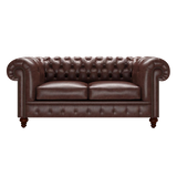 Raleigh 2 Sits Chesterfield Soffa Old English Dark Brown