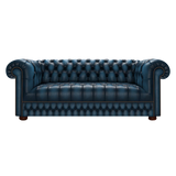 Cromwell 3 Sits Chesterfield Soffa Antique Blue