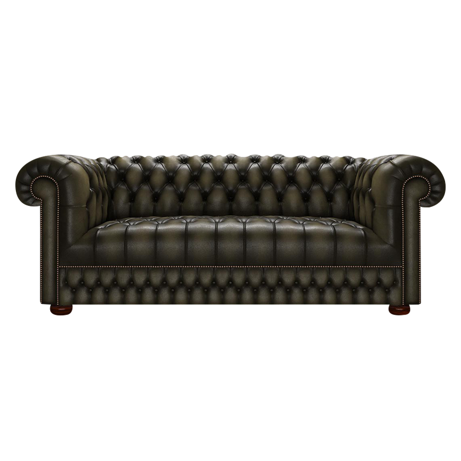 Cromwell 3 Sits Chesterfield Soffa Antique Olive