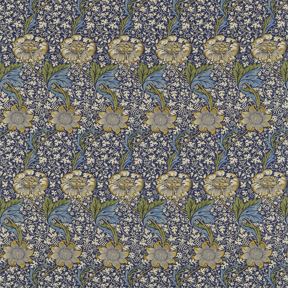 Morris and Co Tyg Kennet Indigo Gold