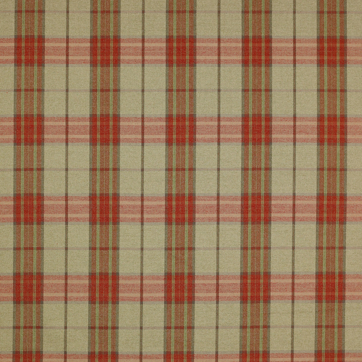 Colefax and Fowler Tyg Dunmore Check Tomato Sage