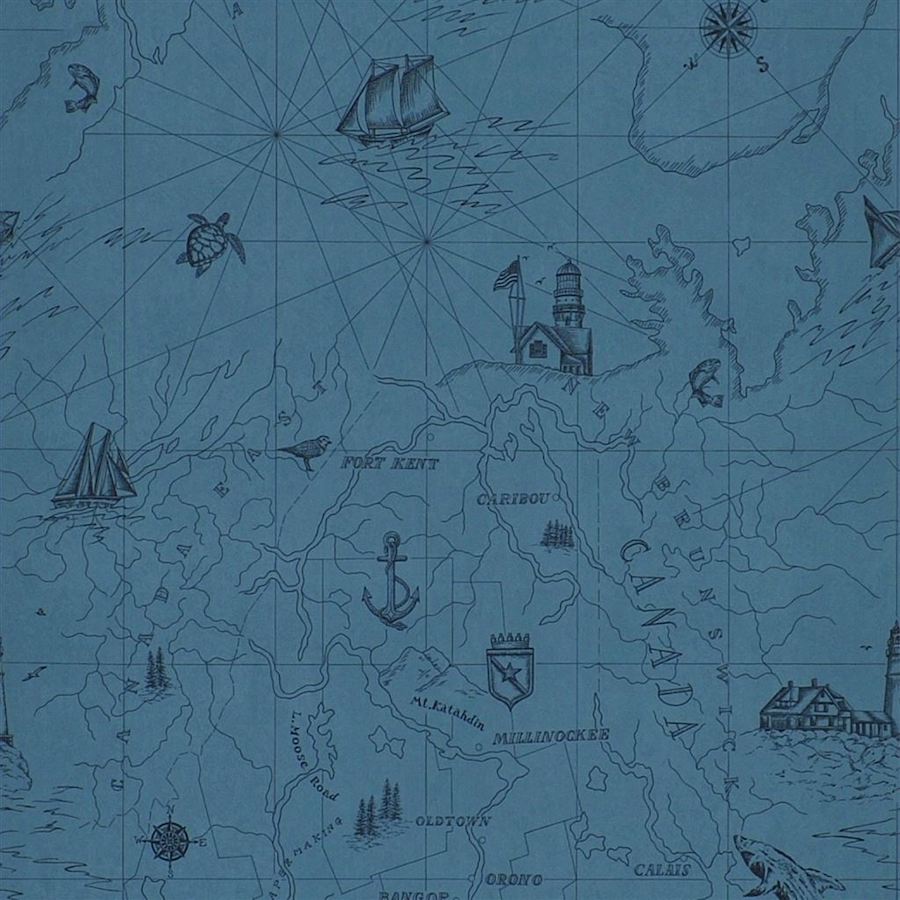 Searsport Map Tapet — Ralph Lauren Home