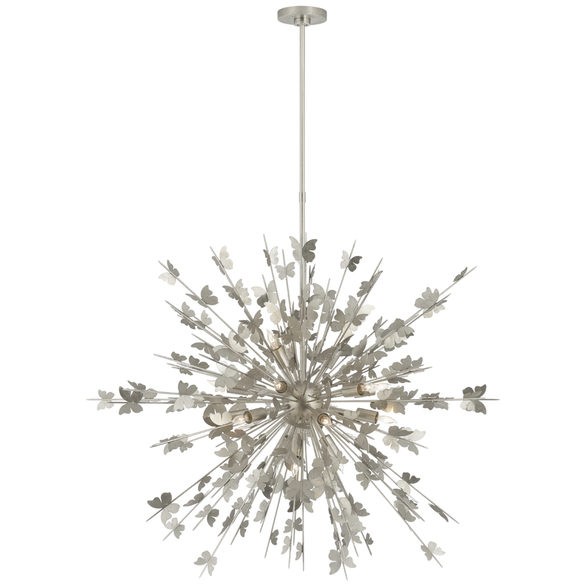 Farfalle Large Chandelier in Burnished Silver Leaf