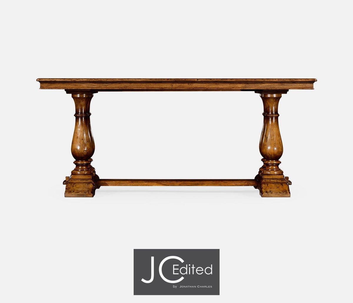 Matbord Rustik med Pelarfot – Walnut