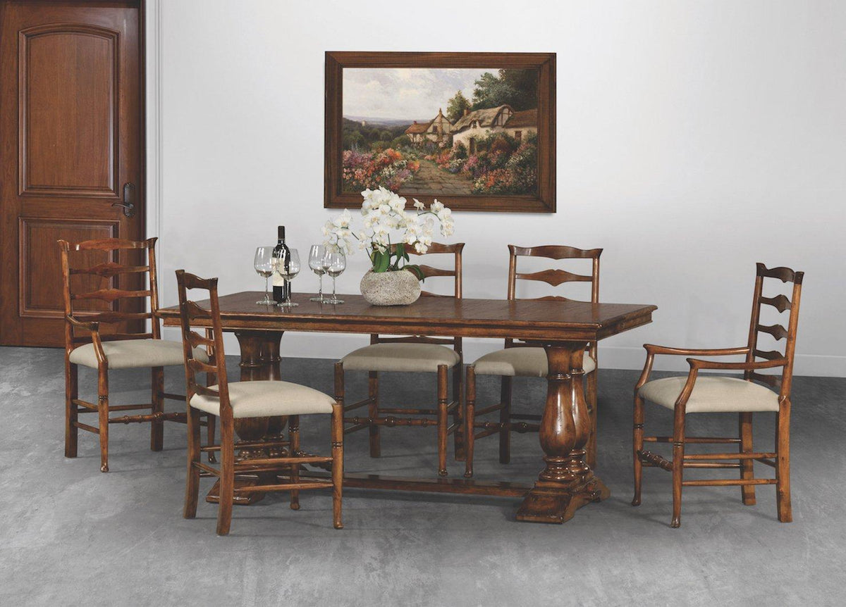 Matbord Rustik med Pelarfot – Walnut