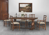 Matbord Rustik med Pelarfot – Walnut